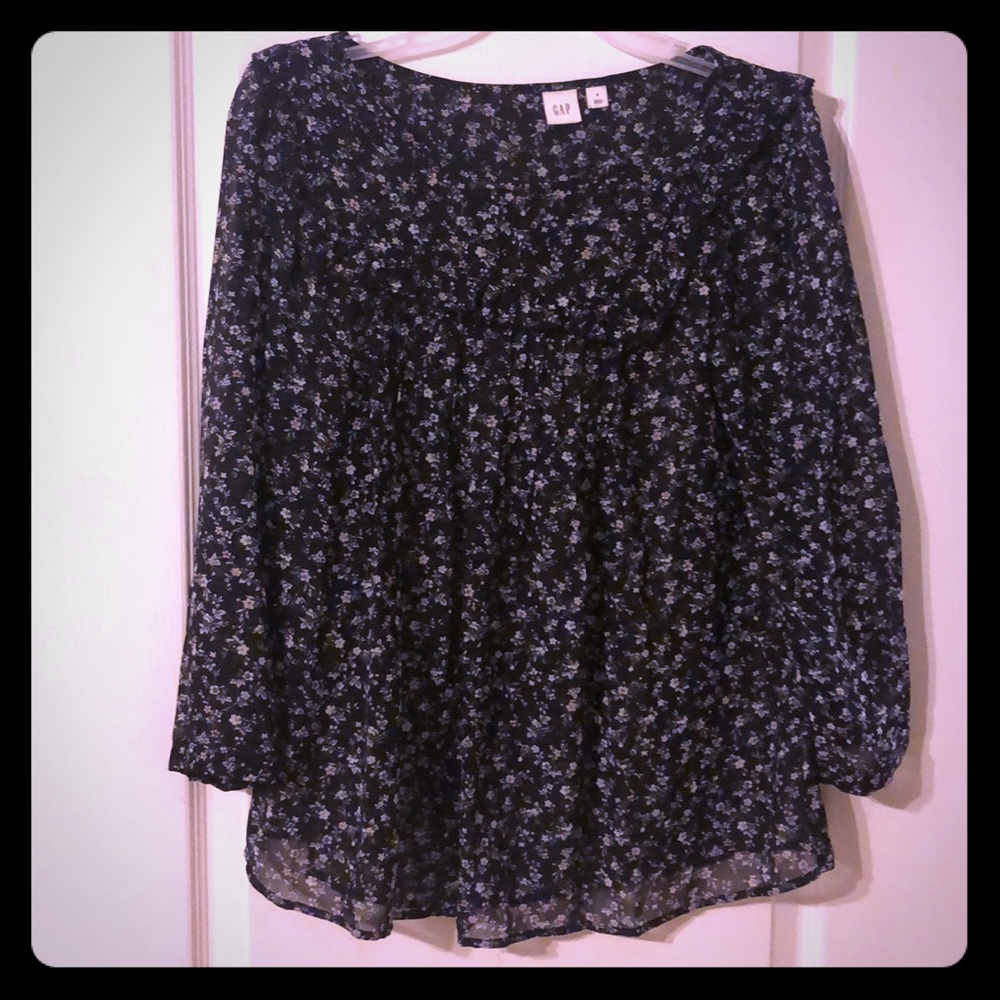 A see through floral blouse